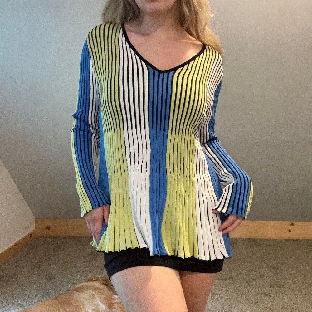 Y2K Missoni Style 200s long sleeve whimsygoth top size S